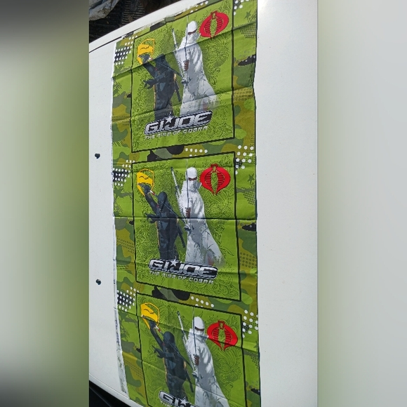 Quilt,Pillow Blocks Orphans & Uncut Sheet /2009 Hasbro GI Joe ,Snake Eyes - Picture 12 of 13